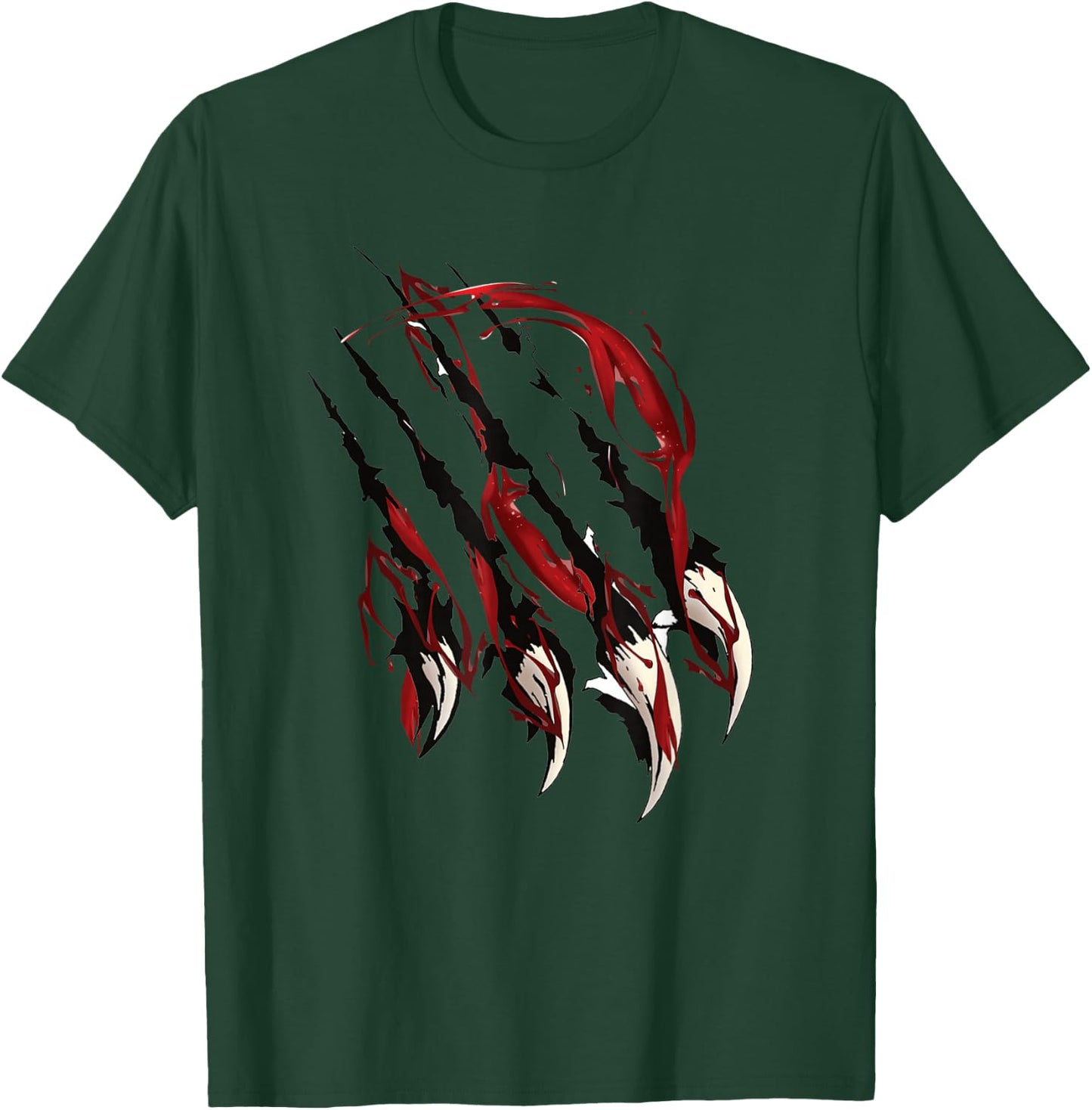 Wild Cat Paws In Blood Scary Claw Scratches Novelty Funny T-Shirt - T-Shirt | Forest