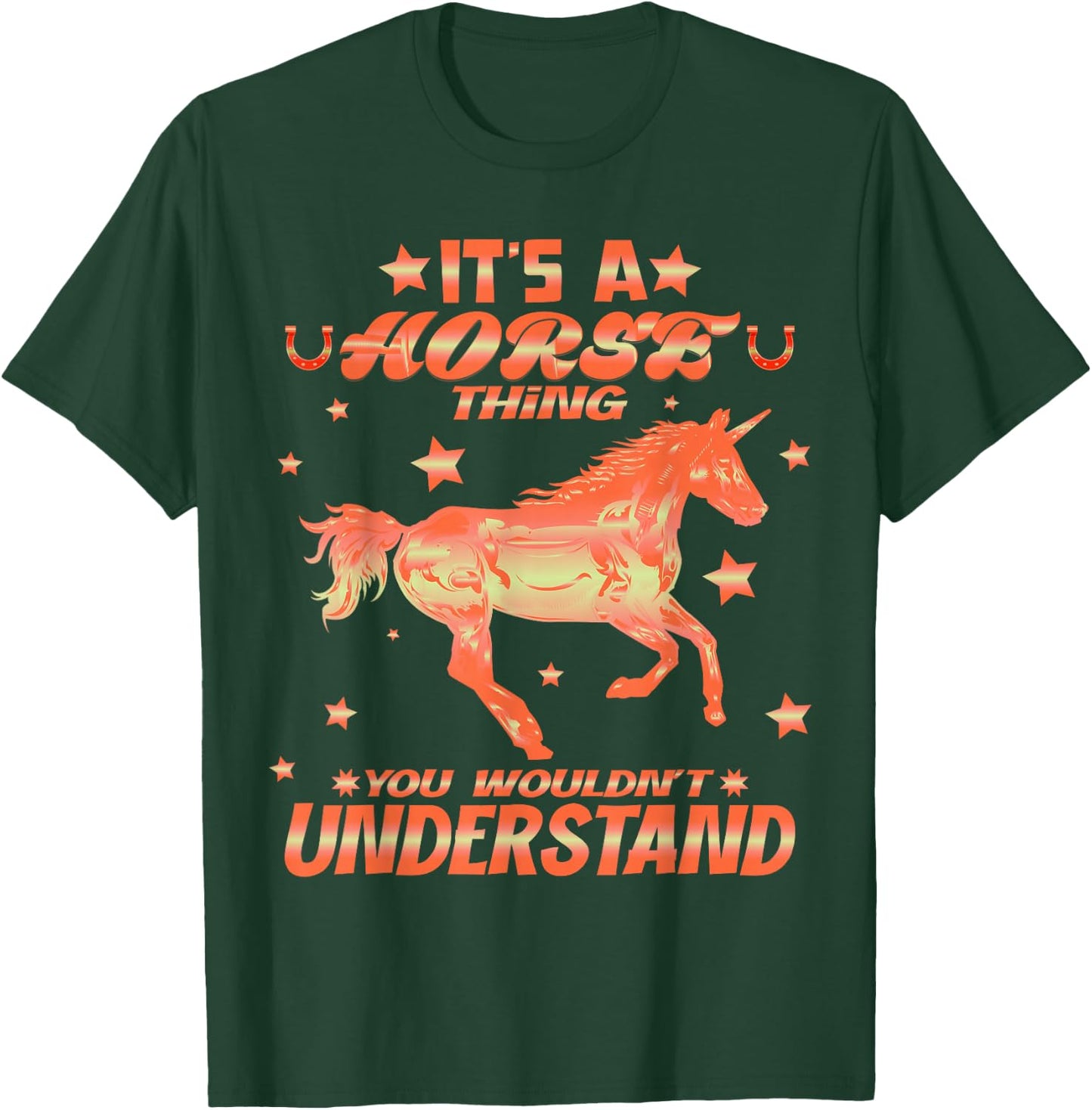Horse Rider | Equestrian | Horse Girl | Horse Lover T-Shirt - T-Shirt | Forest
