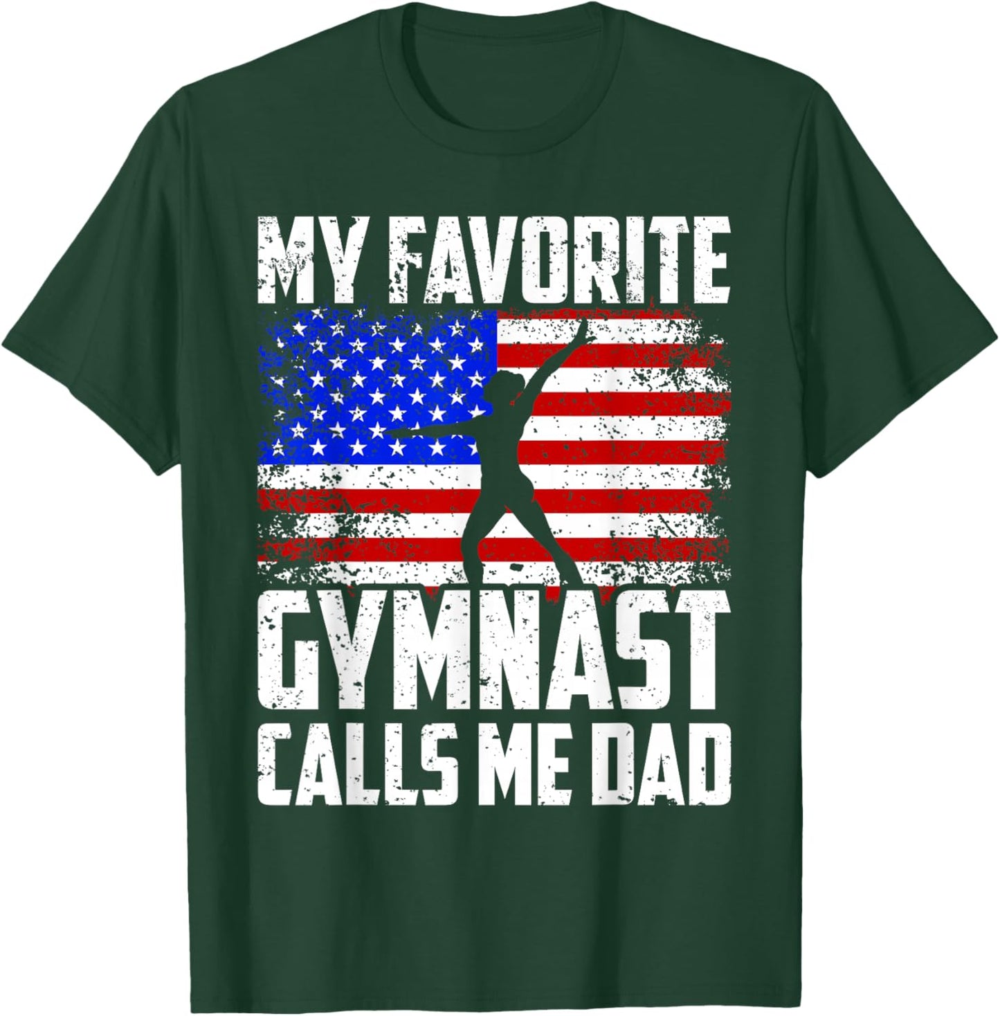 Gymnast Dad Gymnastics Daughter Fathers Day from Kid T-Shirt - T-Shirt | Forest
