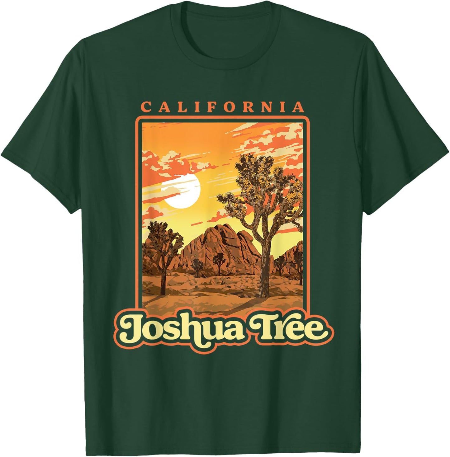 Joshua Tree National Park Vintage WPA Poster Style Retro T-Shirt - T-Shirt | Forest