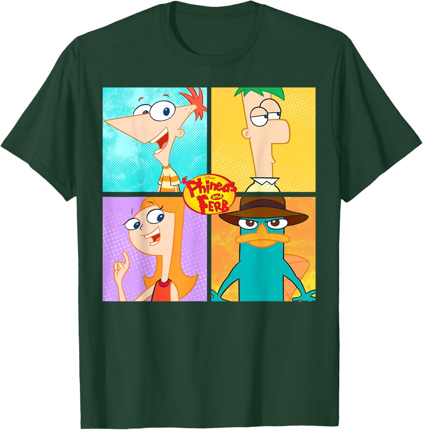 Disney Phineas and Ferb Character Box Up T-Shirt - T-Shirt | Forest