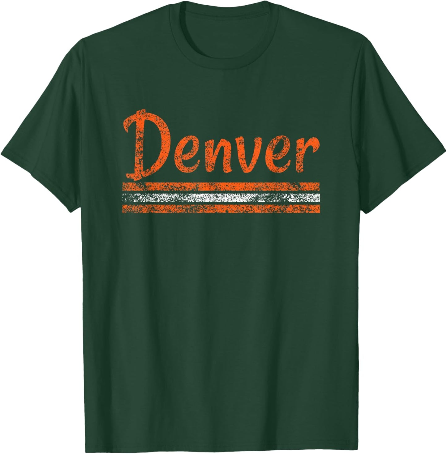 Denver Colorado Retro Vintage Weathered Throwback T-Shirt - T-Shirt | Forest