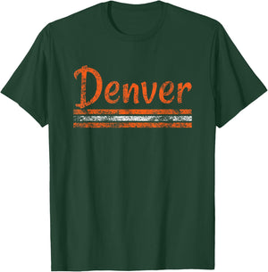 Denver Colorado Retro Vintage Weathered Throwback T-Shirt - T-Shirt | Forest
