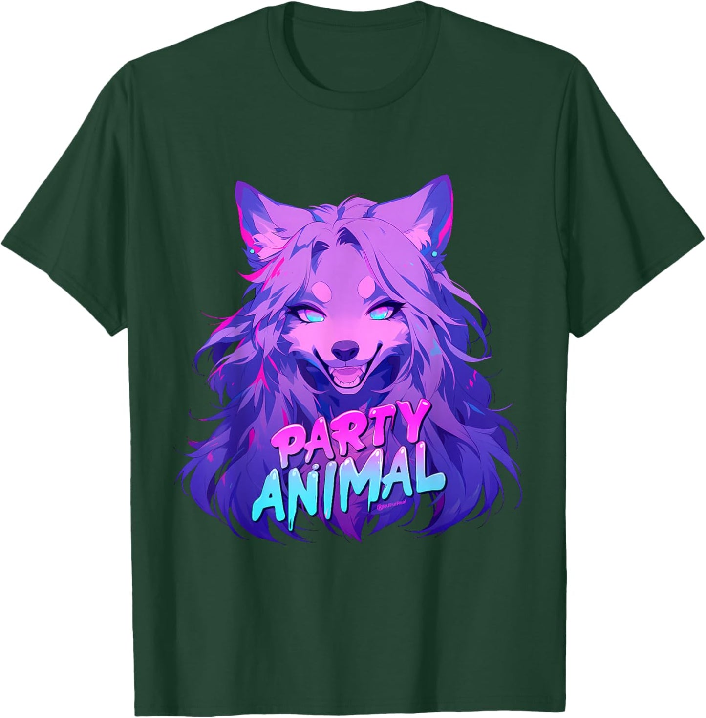 Party Animal Furry Art T-Shirt - T-Shirt | Forest
