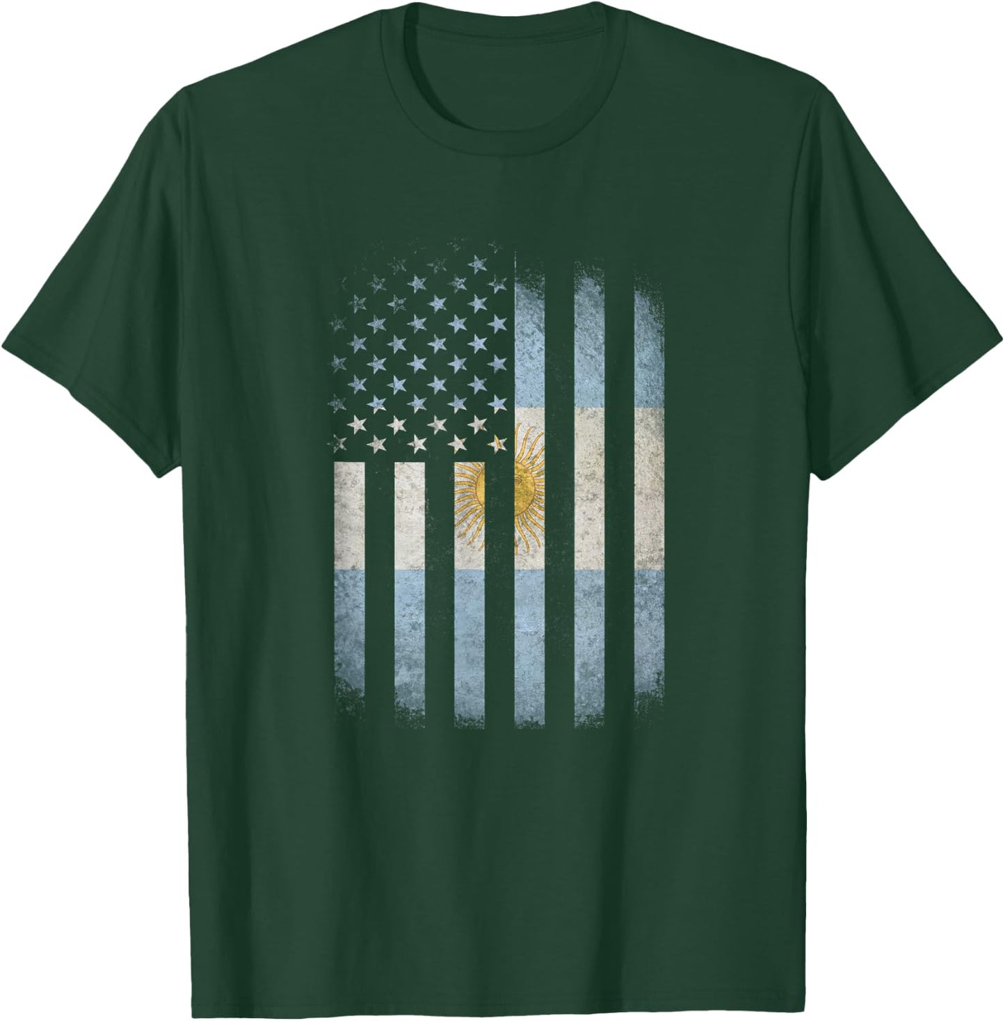 Argentina and America Flag - Argentinian American Flag T-Shirt - T-Shirt | Forest