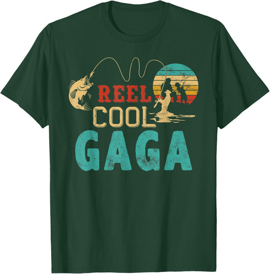 Fishing Reel Cool Gaga Father’s Day Gift Fisherman Gaga T-Shirt - T-Shirt | Forest