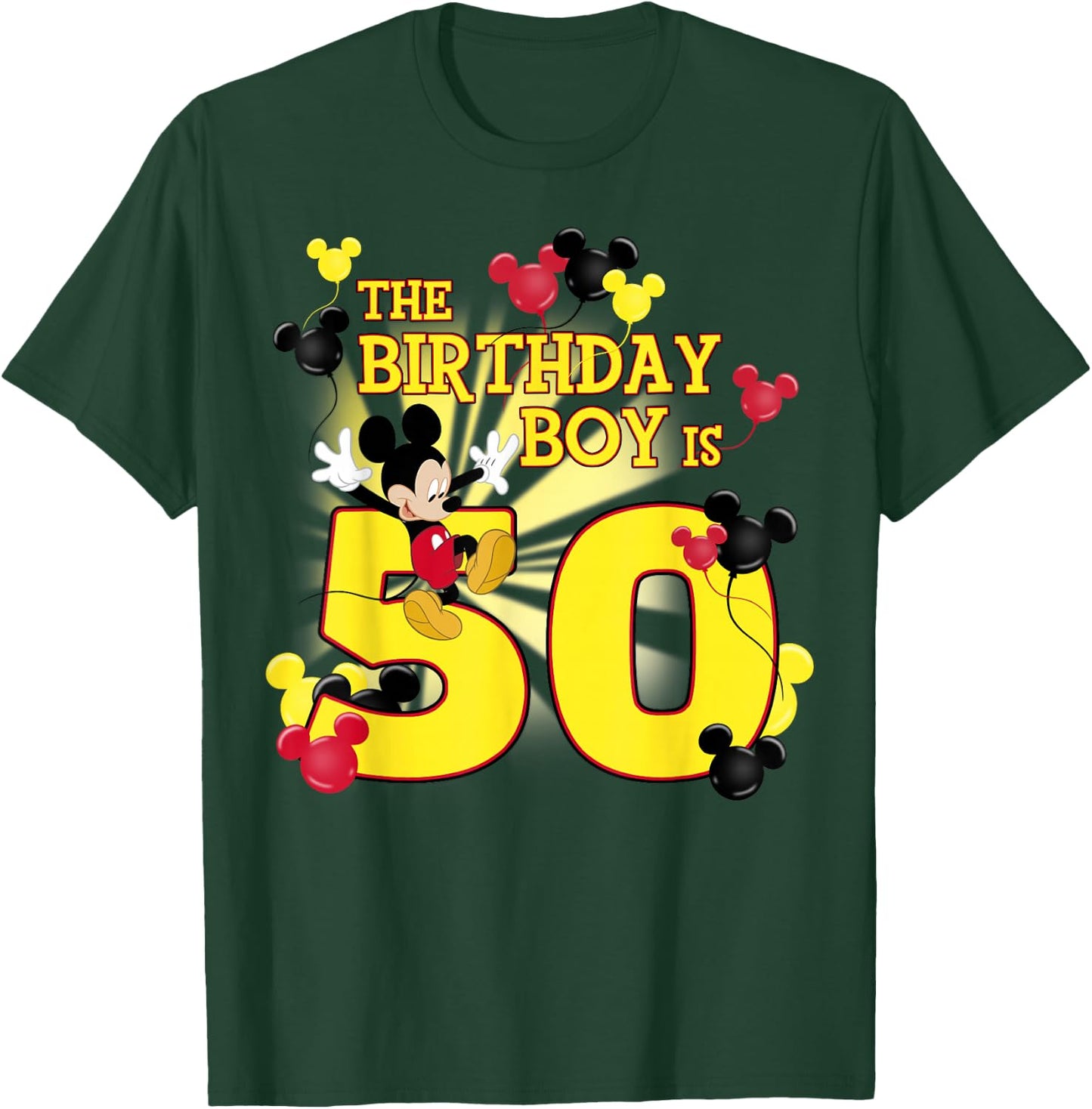 Disney Mickey and Friends Mickey 50th Birthday Boy T-Shirt - T-Shirt | Forest