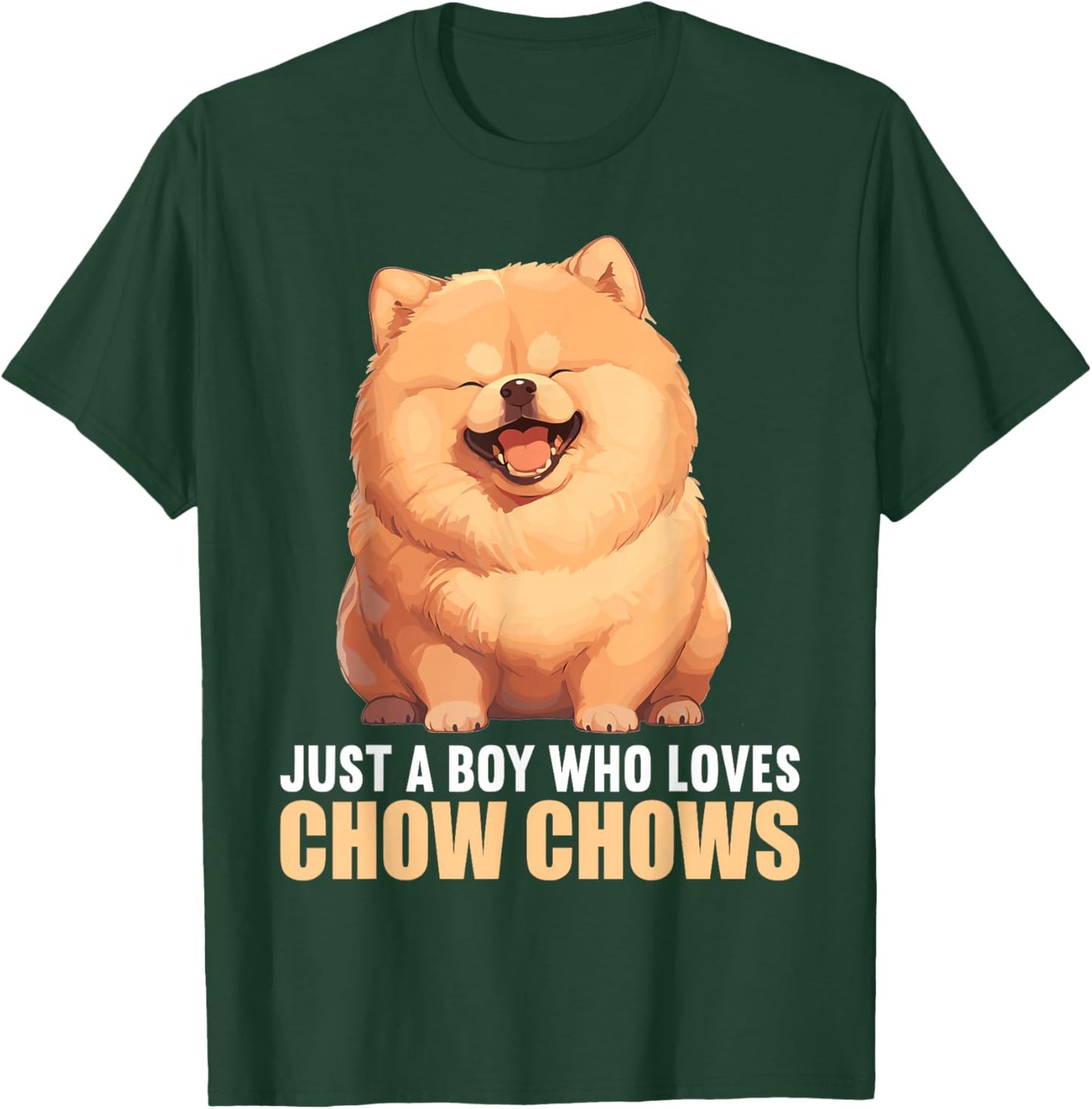 Just a Boy who loves Chow Chows Dogs Dog Chow Chow T-Shirt - T-Shirt | Forest