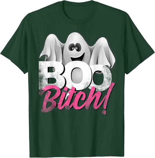 Boo Bitch Halloween humor distressed style T-Shirt - T-Shirt | Forest