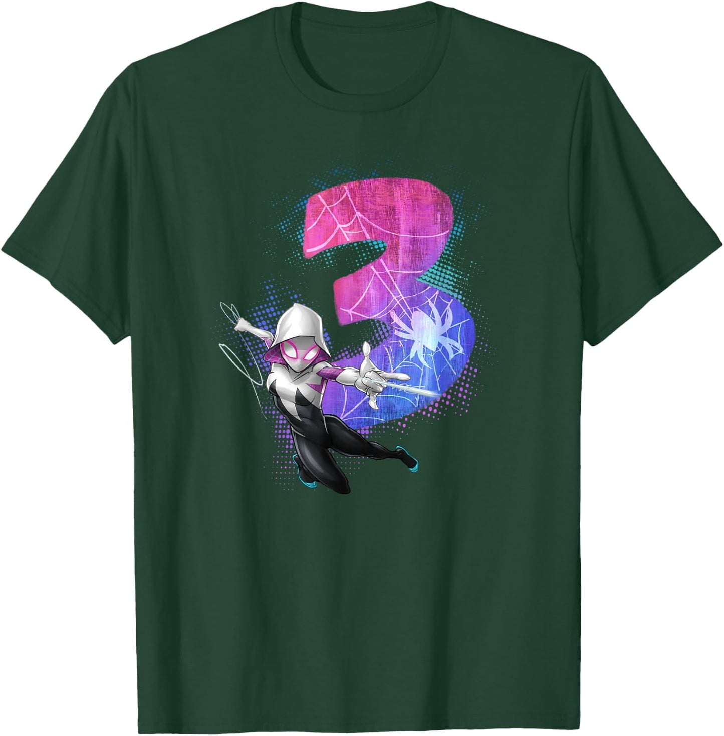 Marvel Ghost-Spider Gwen Stacy 3rd Birthday Graphic T-Shirt - T-Shirt | Forest
