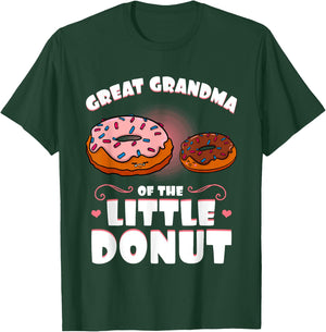 Great Grandma Of The Little Donut Gender Reveal Baby Shower T-Shirt - T-Shirt | Forest