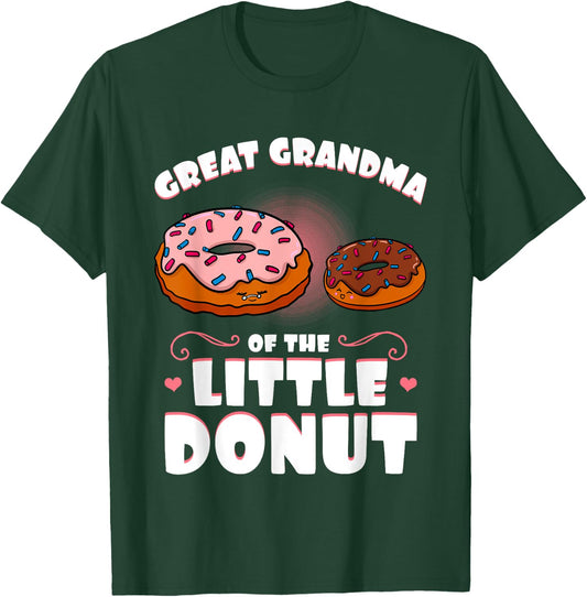 Great Grandma Of The Little Donut Gender Reveal Baby Shower T-Shirt - T-Shirt | Forest
