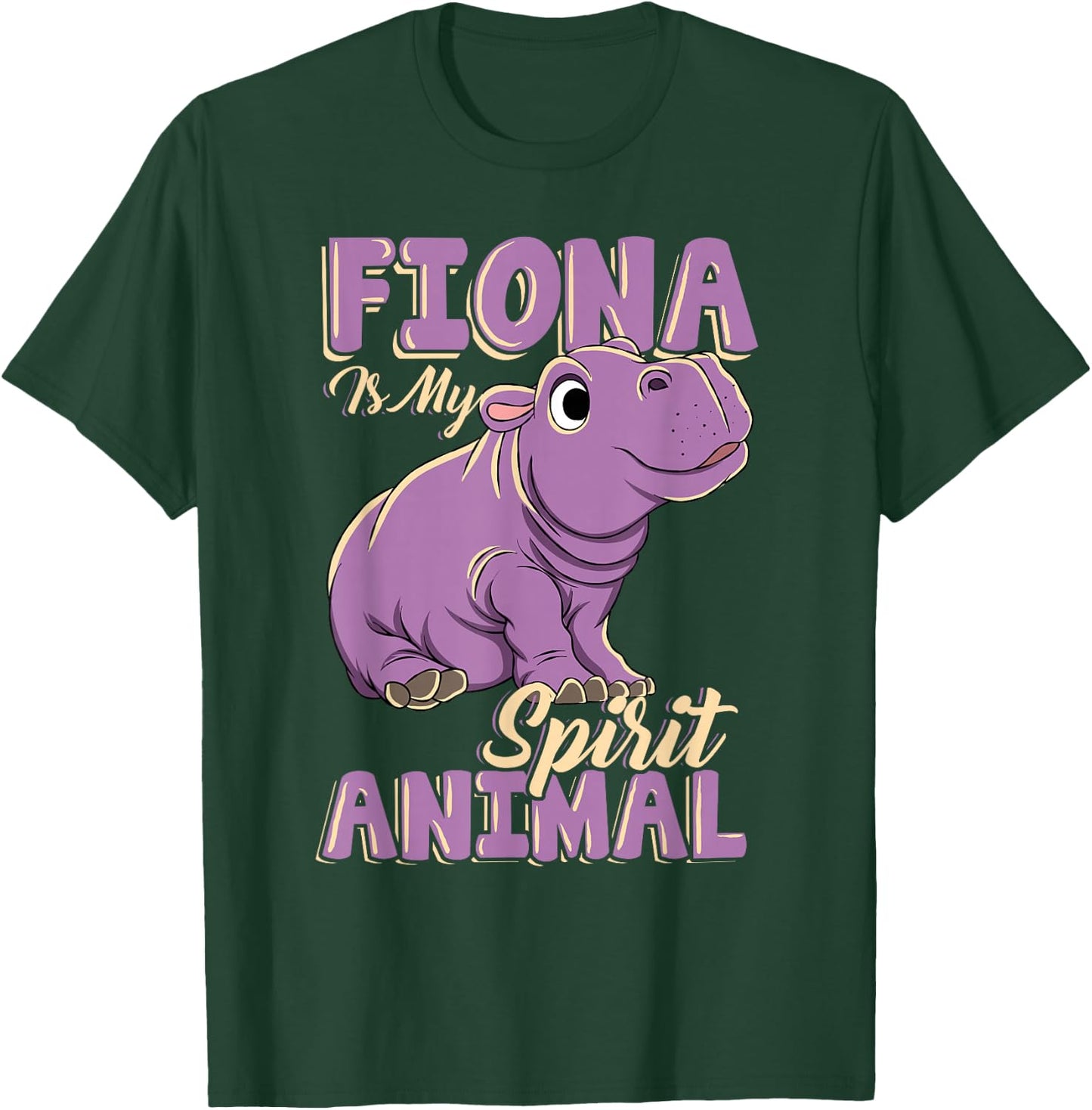 Fiona is My Ghost Animal Baby Hippopotamus Lover T-Shirt - T-Shirt | Forest