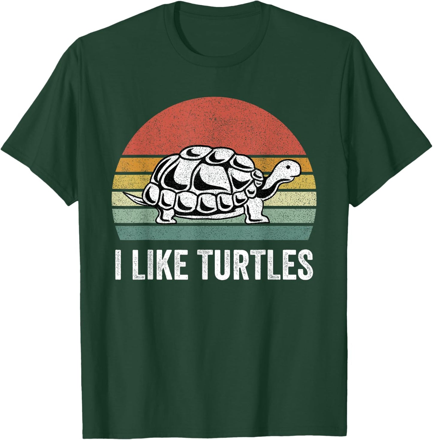 Retro I Like Turtles Turtle Shirt Turtle Lover Gifts Vintage T-Shirt - T-Shirt | Forest