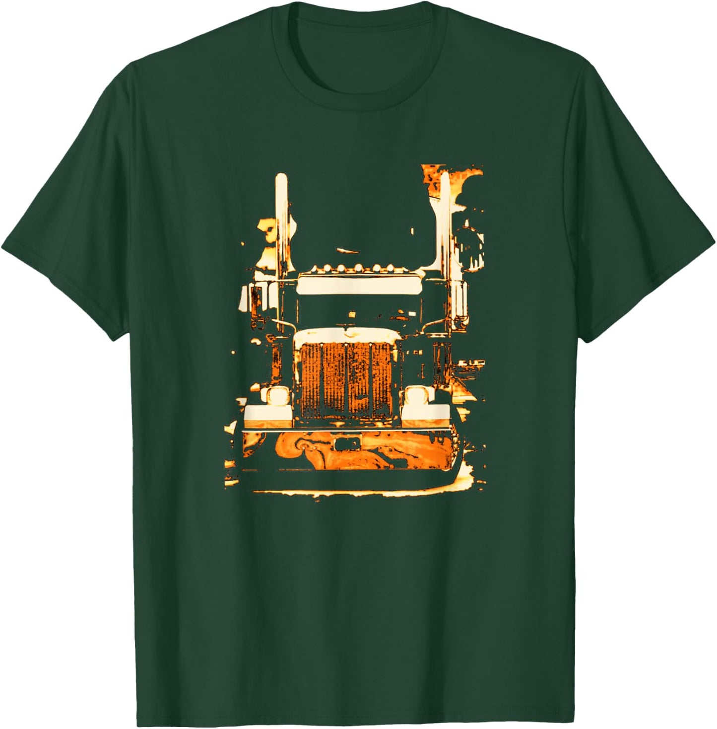 Trucker - Semi Truck Rig T-Shirt - T-Shirt | Forest
