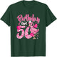 50th Birthday Gift Flamingo Fan 50 Year Old Women 50th Bday T-Shirt - T-Shirt | Forest