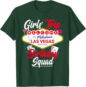 Las Vegas Birthday Squad - Vegas Girls Trip T-Shirt - T-Shirt | Forest