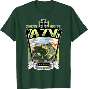 WW1 World War German Heavy A7V Tank T-Shirt - T-Shirt | Forest