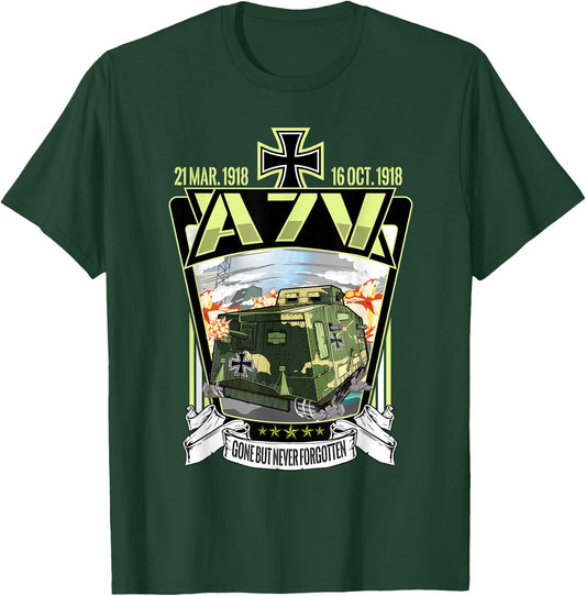 WW1 World War German Heavy A7V Tank T-Shirt - T-Shirt | Forest