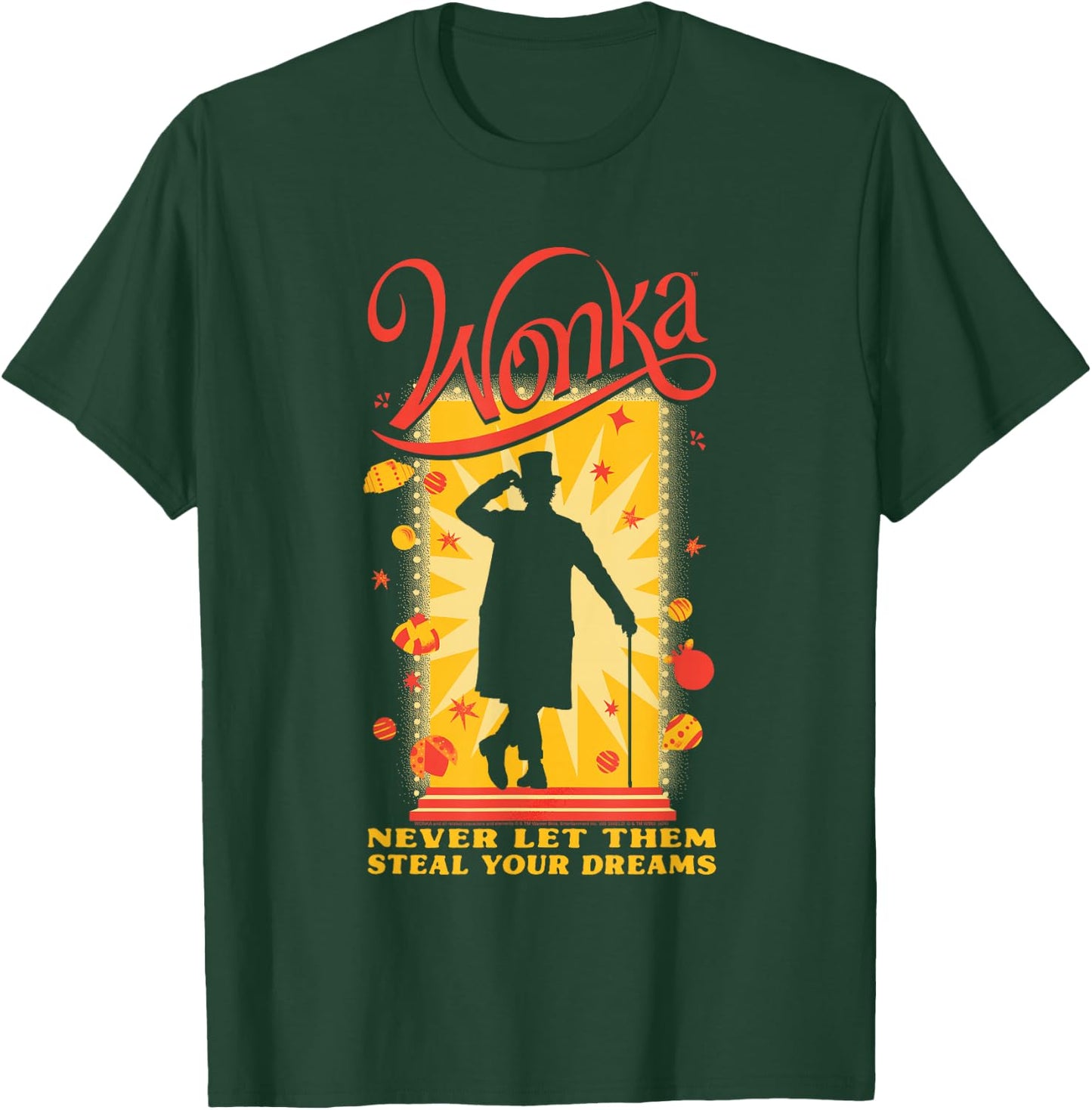 Wonka Movie Wonka Doorway Silhouette T-Shirt - T-Shirt | Forest