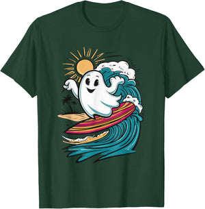 Ghost Surfing Surfboard T-Shirt - T-Shirt | Forest