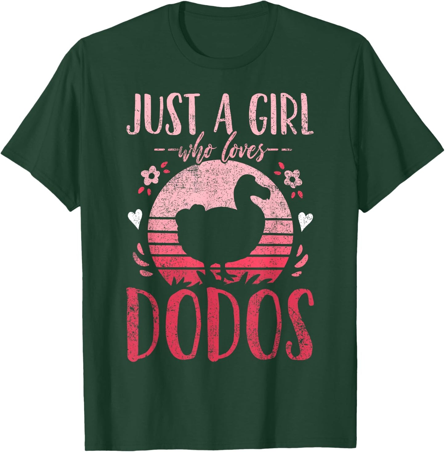Dodo Birds Just a Girl Who Loves Dodos Retro Vintage T-Shirt - T-Shirt | Forest