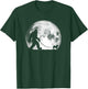 Bigfoot & Pug Funny Night Time Dog Walking Graphic T-Shirt - T-Shirt | Forest