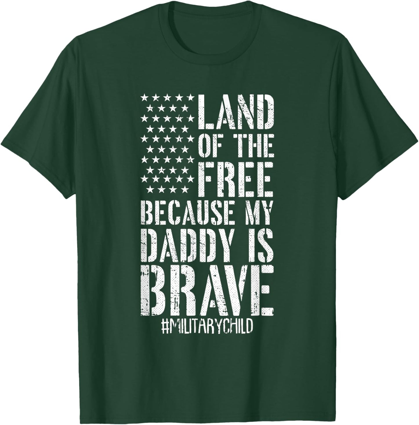 Land Of The Free Month Of The Military Child Army Kids T-Shirt - T-Shirt | Forest