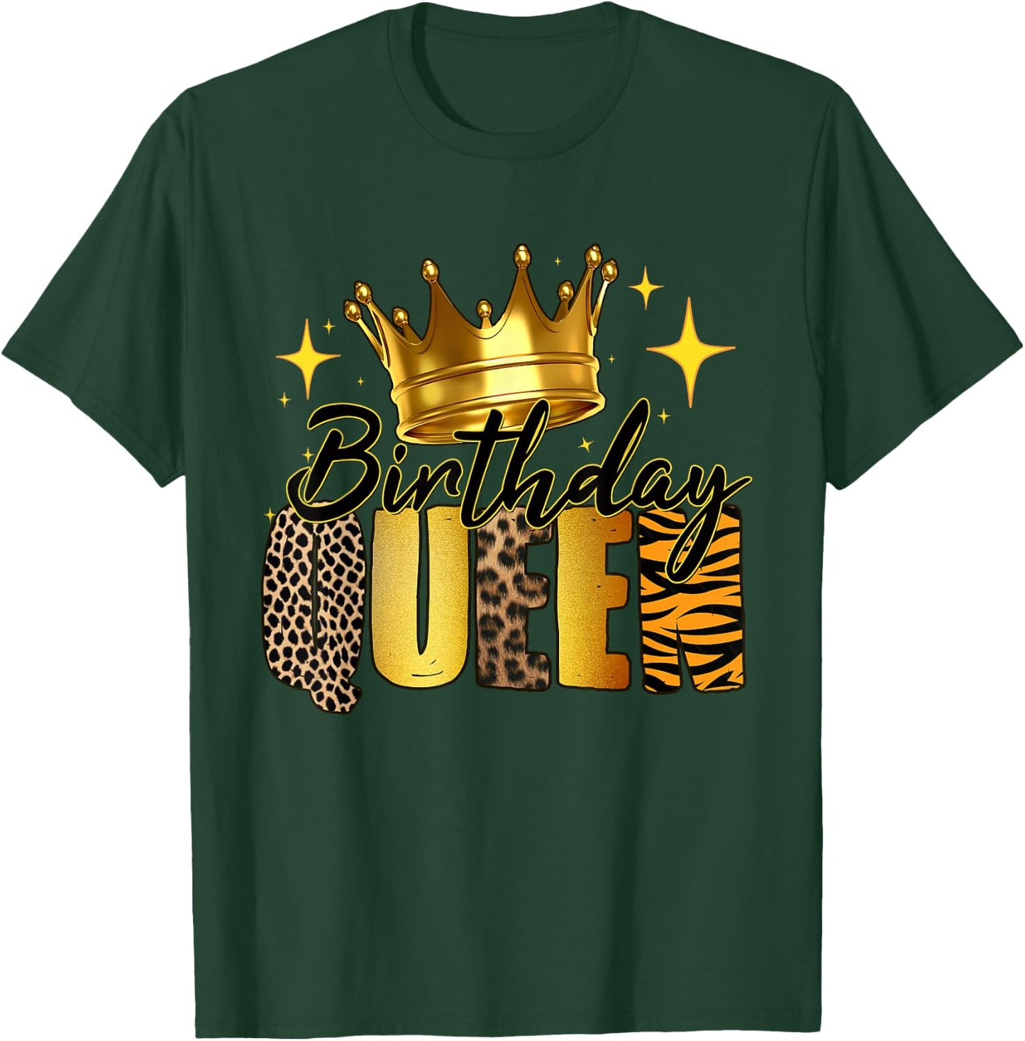 Birthday Queen Of The Birthday Queen Women Bday Party Gift T-Shirt - T-Shirt | Forest
