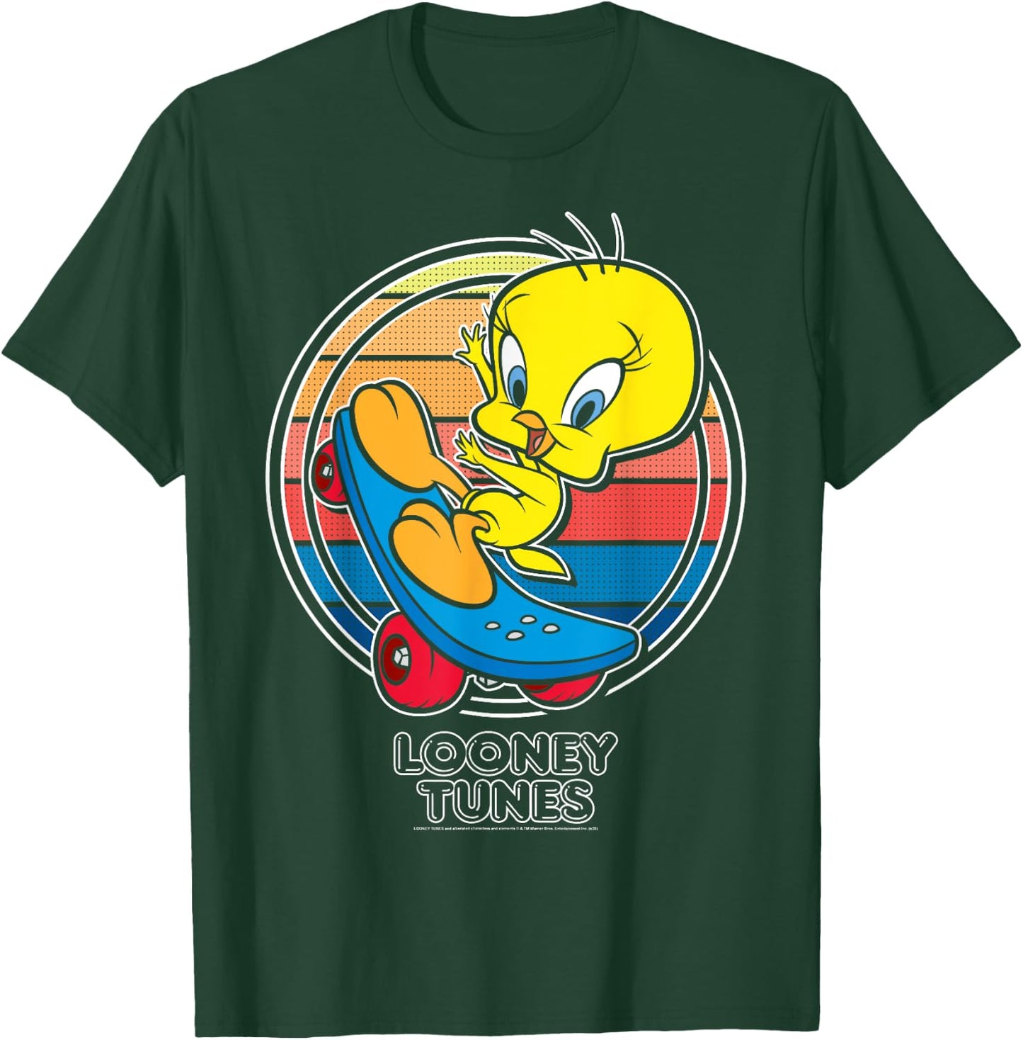 Looney Tunes Tweety Bird Skate Portrait T-Shirt - T-Shirt | Forest