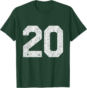 Jersey Uniform Number #20, 20th Birthday T-Shirt - T-Shirt | Forest