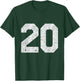 Jersey Uniform Number #20, 20th Birthday T-Shirt - T-Shirt | Forest