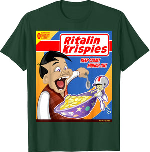 Ritalin Krispies Cereal Box T-Shirt - T-Shirt | Forest