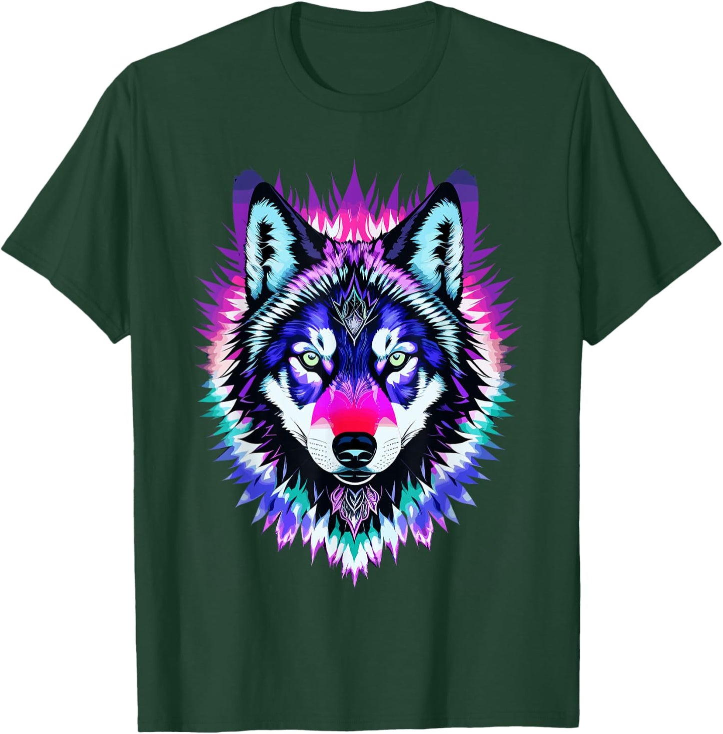 Tie-Dye Wolf T-Shirt - T-Shirt | Forest