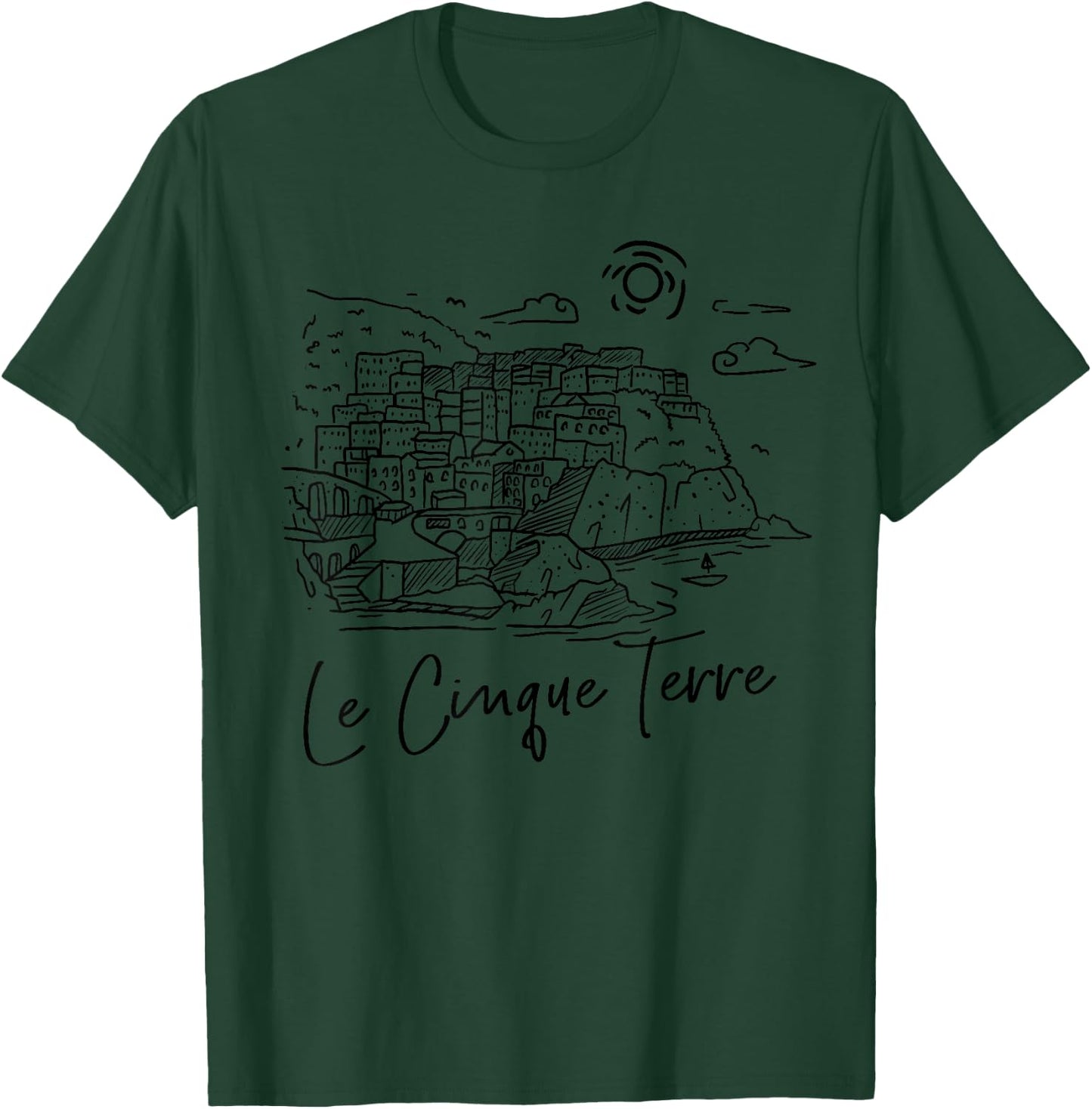 Le Cinque Terre Italy Europe Vacation Travel Le Cinque Terre T-Shirt - T-Shirt | Forest