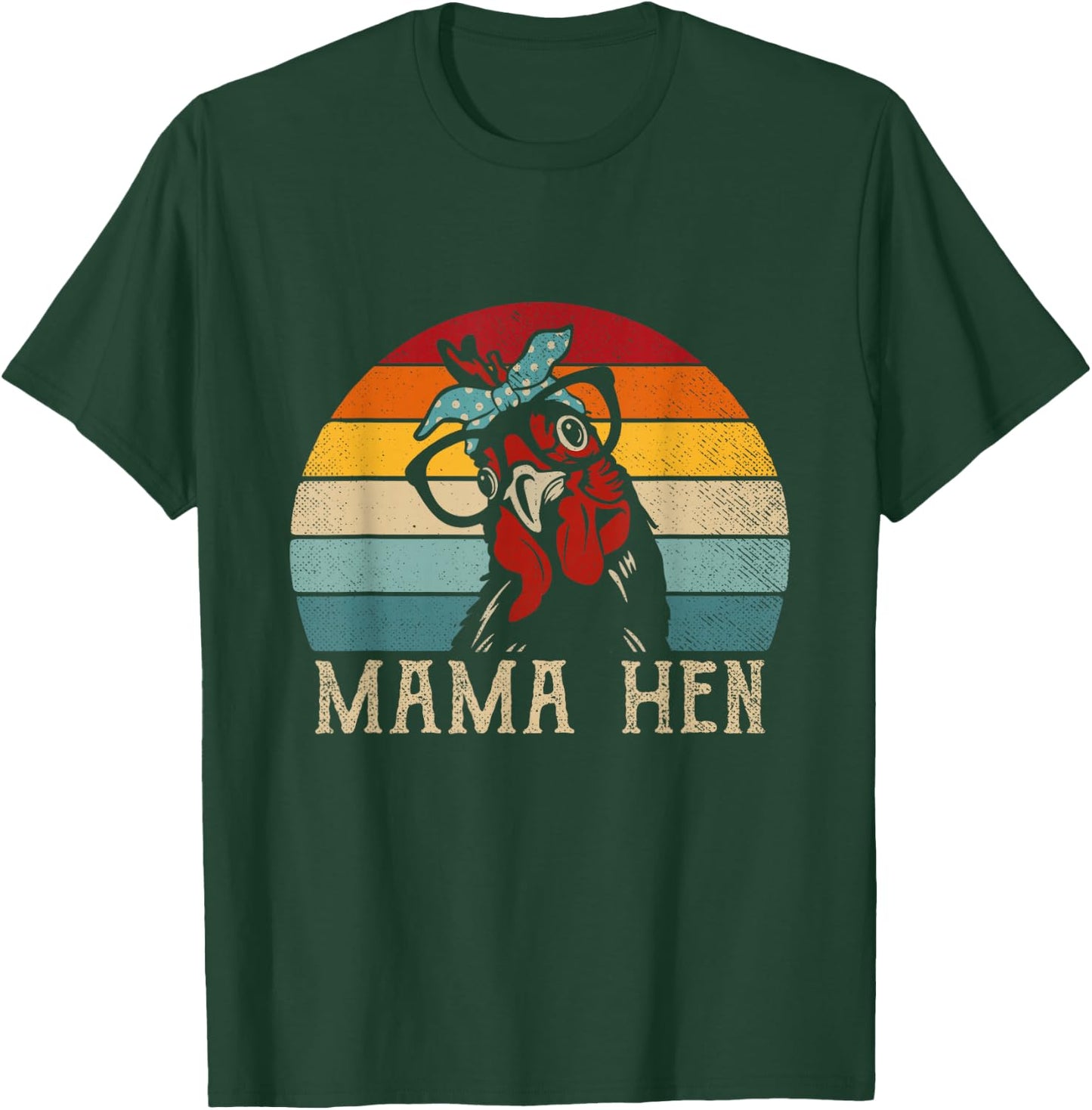 Funny Mama Hen Shirt Vintage Retro Chicken Mom Mother T-Shirt - T-Shirt | Forest