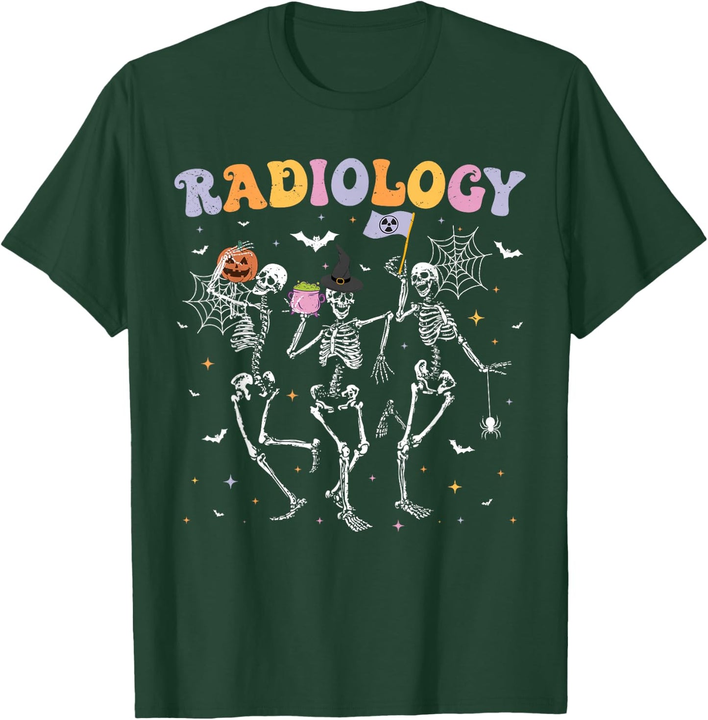 Dancing Skeleton Radiology Halloween RAD Tech X-ray Tech T-Shirt - T-Shirt | Forest