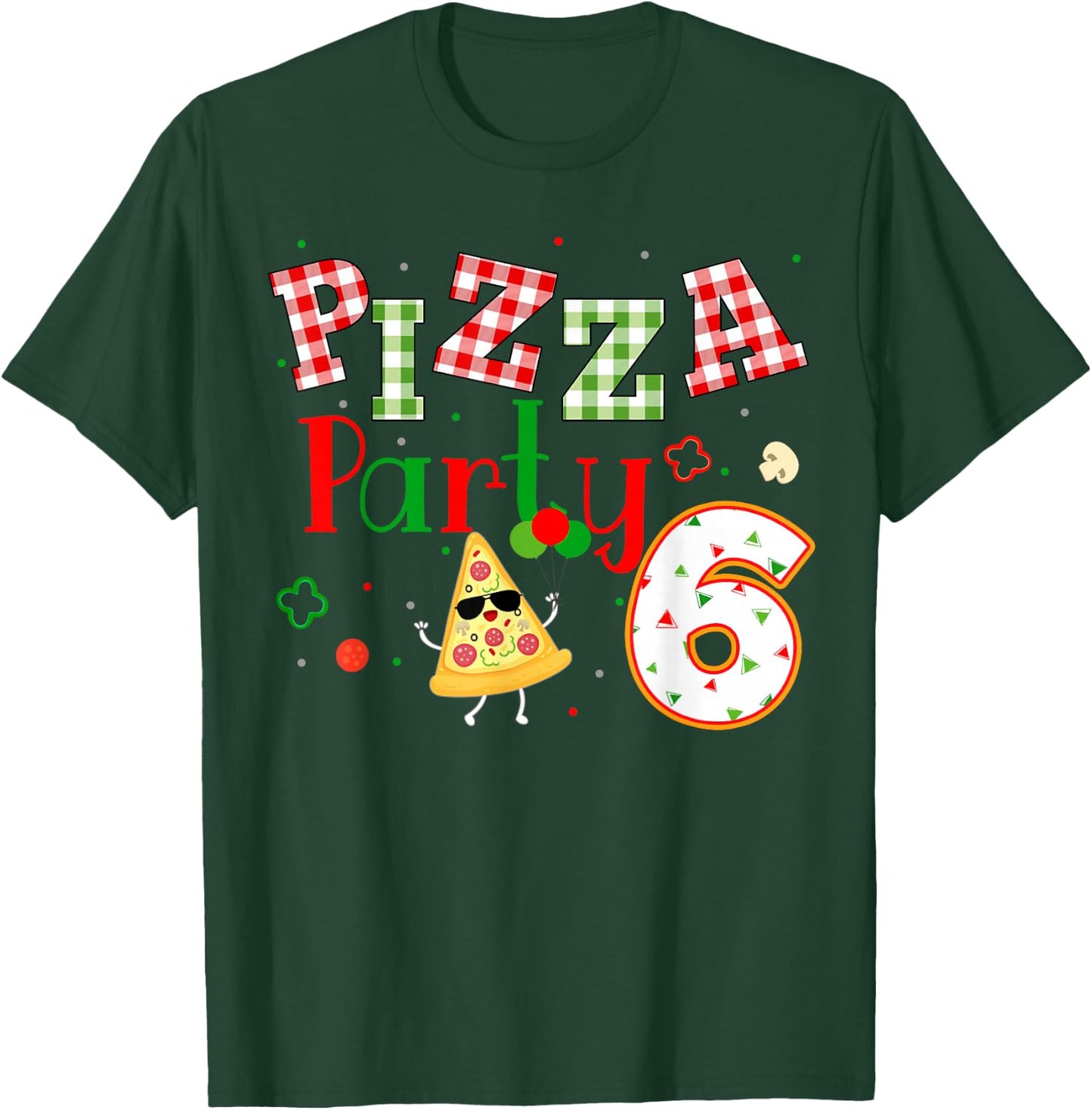 Pizza Birthday Party Themed Matching Family Group T-Shirt - T-Shirt | Forest