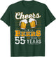 Funny Cheers And Beers To My 55 Years 55th Birthday T-Shirt - T-Shirt | Forest