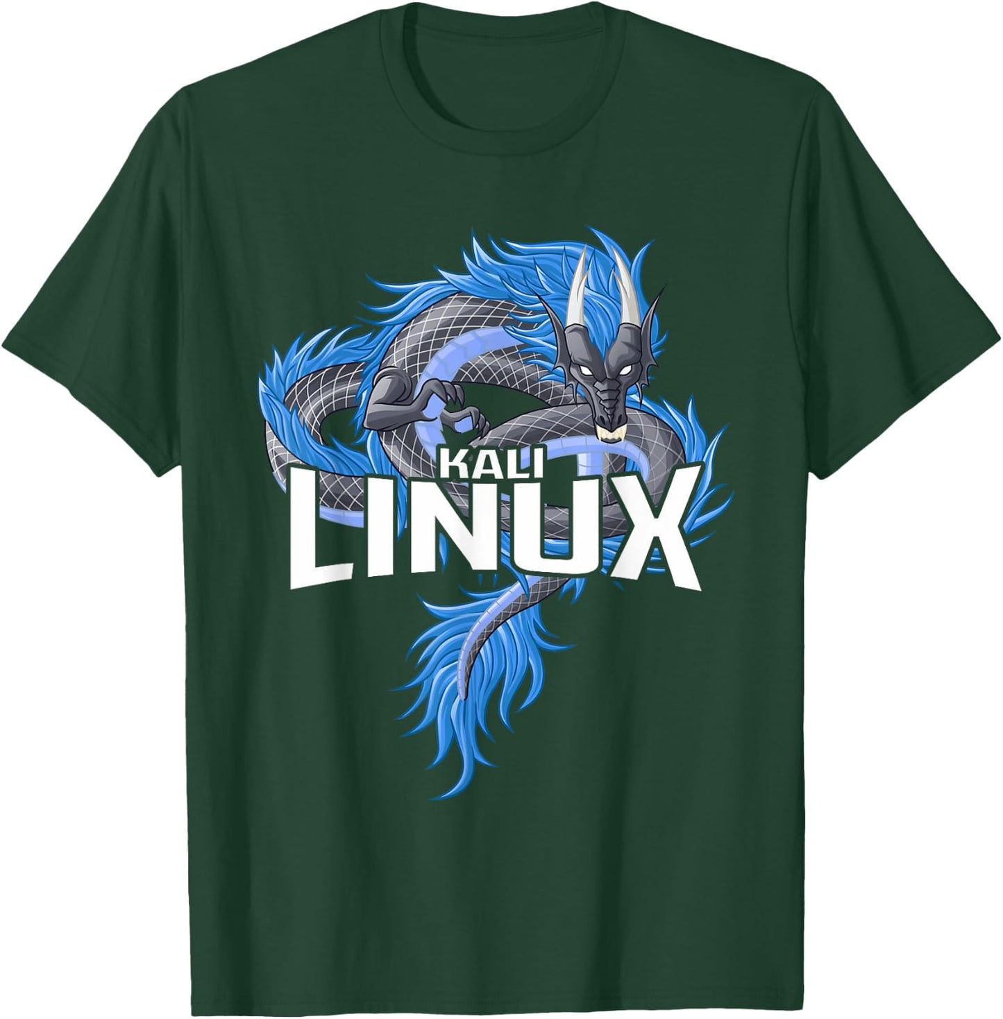Kali Linux Dragon Artistic Representation T-Shirt - T-Shirt | Forest