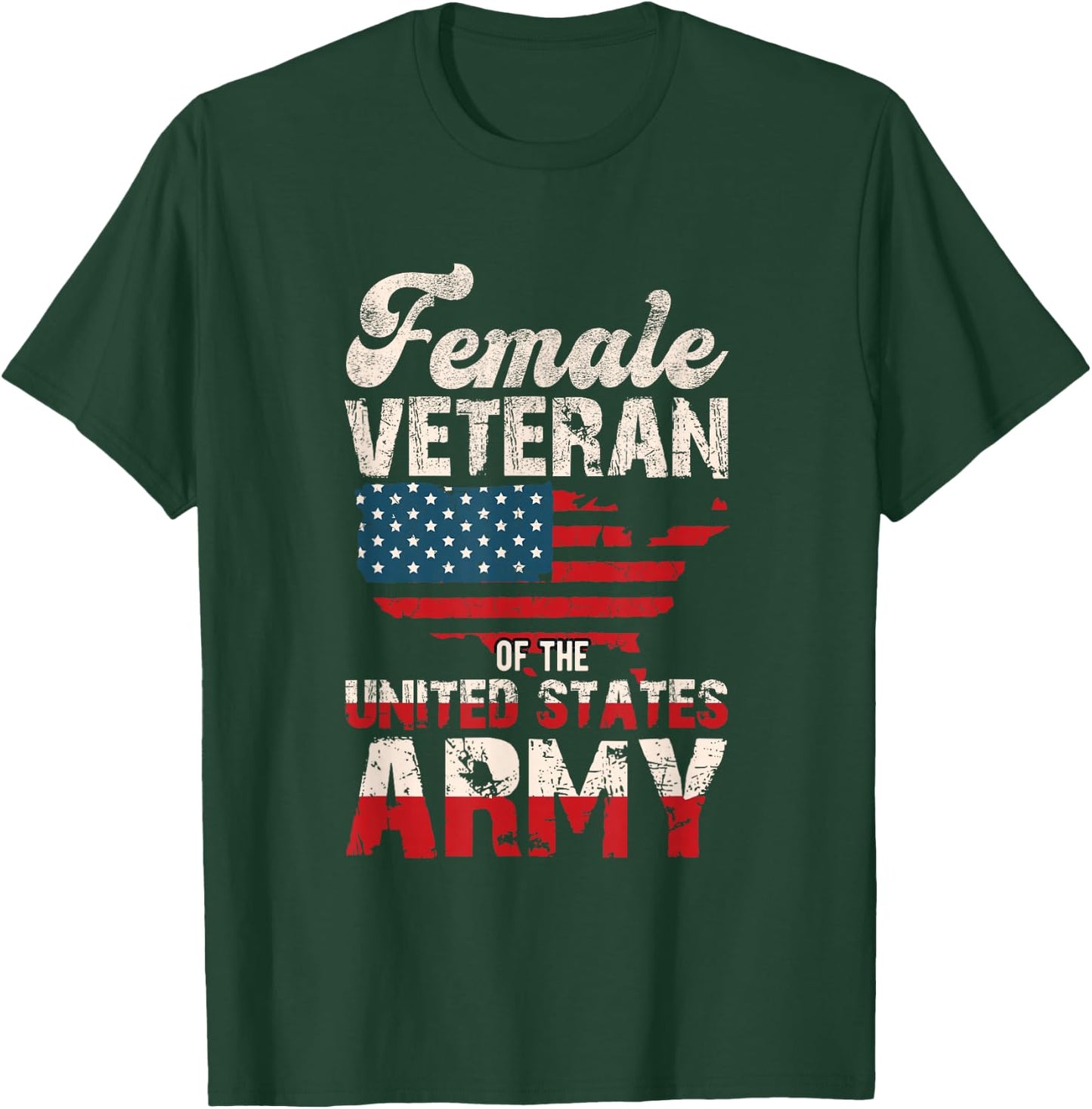 Female Veteran Veterans Day T-Shirt - T-Shirt | Forest