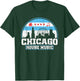 Chicago House Music Vintage Skyline DJ Gift T-Shirt - T-Shirt | Forest
