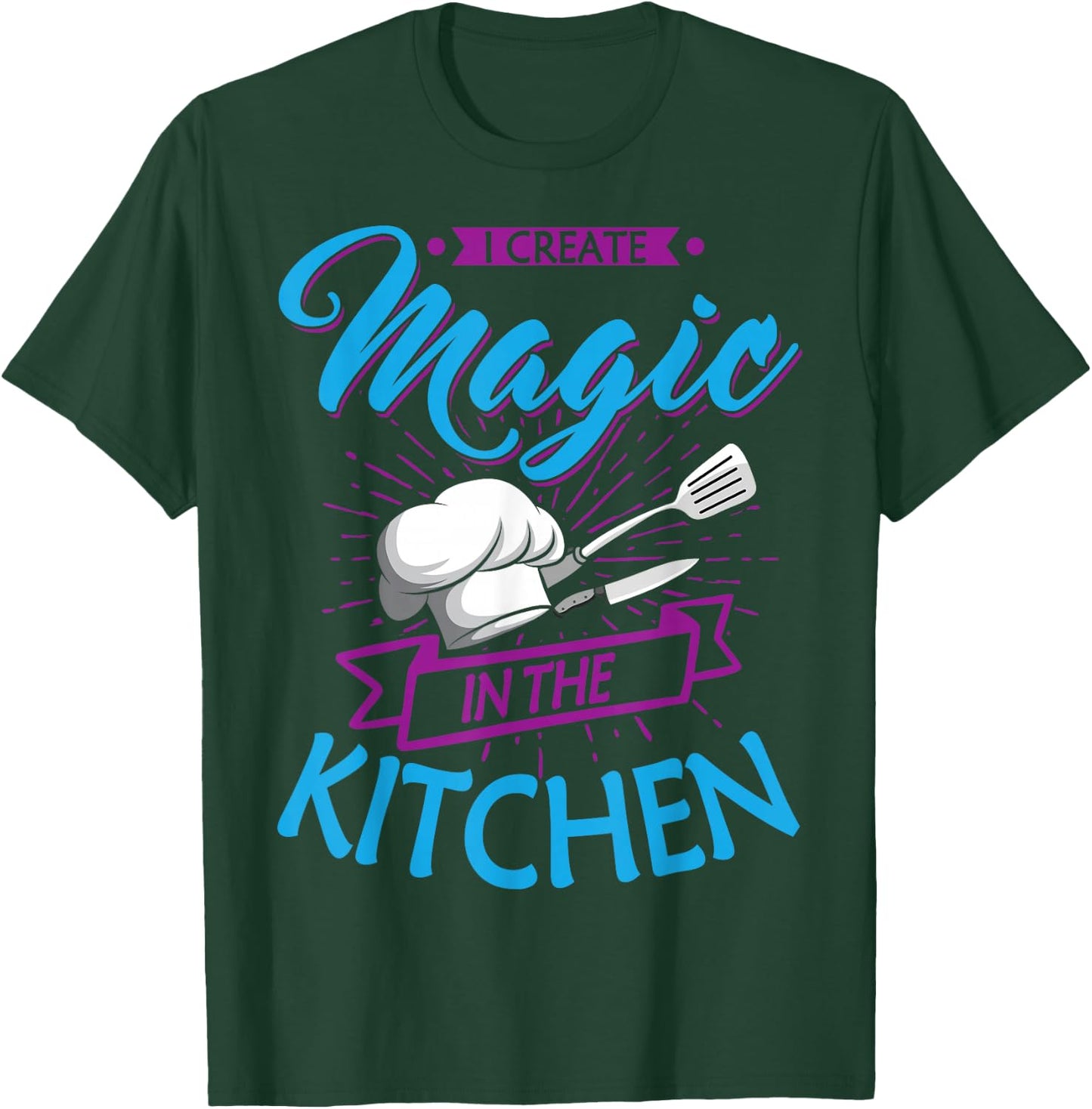 Chef Magic Kitchen Chief Cook Hat Culinary Sous-Chef Cuisine T-Shirt - T-Shirt | Forest