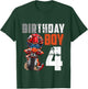 Motocross MX 4th Gift 4 Year Old Dirt Bike Birthday Party T-Shirt - T-Shirt | Forest