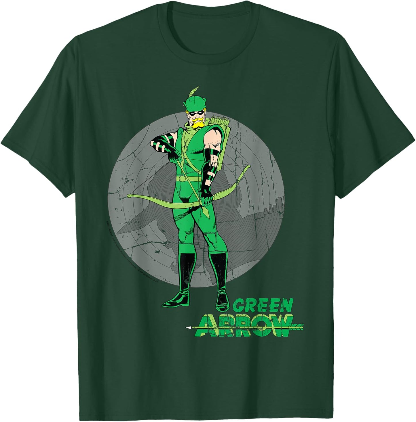 DC Comics Green Arrow Target Background T-Shirt - T-Shirt | Forest