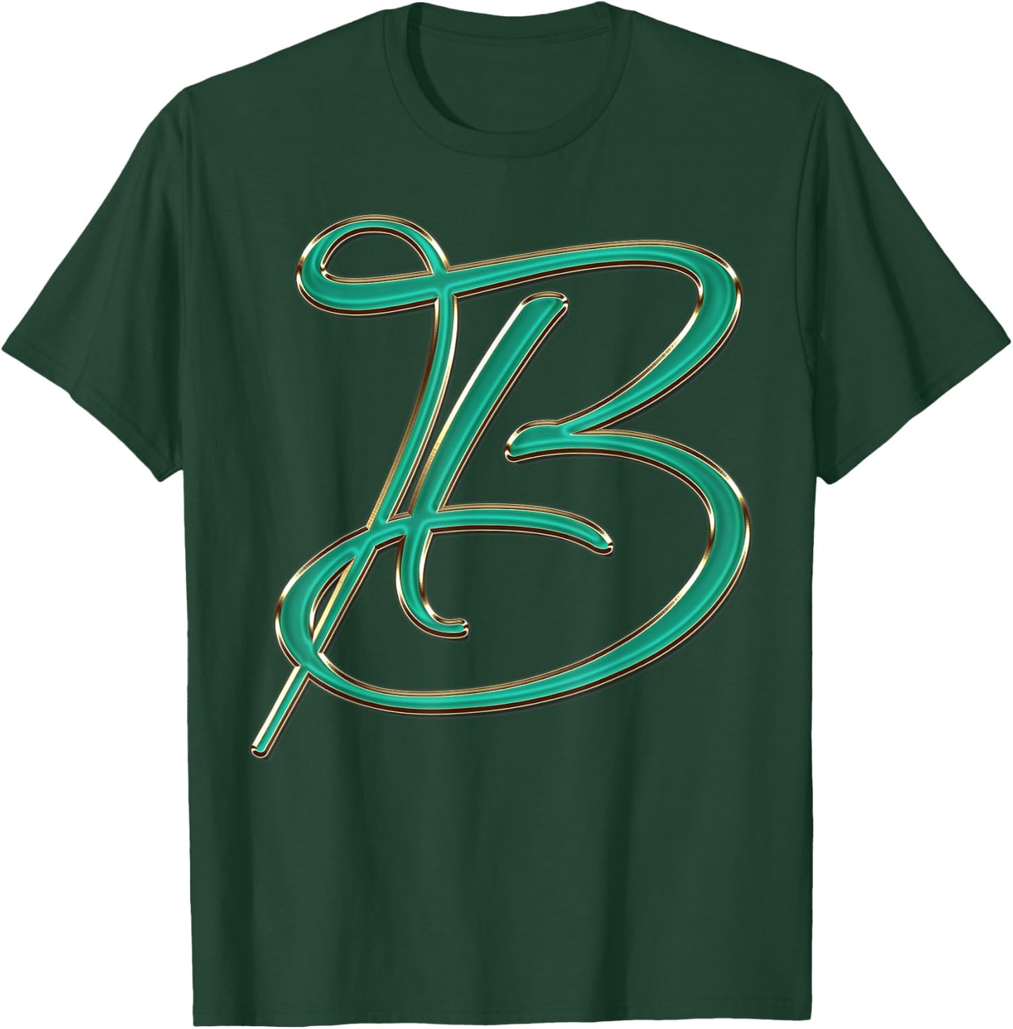 Monogram Initial Letter B T-Shirt - T-Shirt | Forest