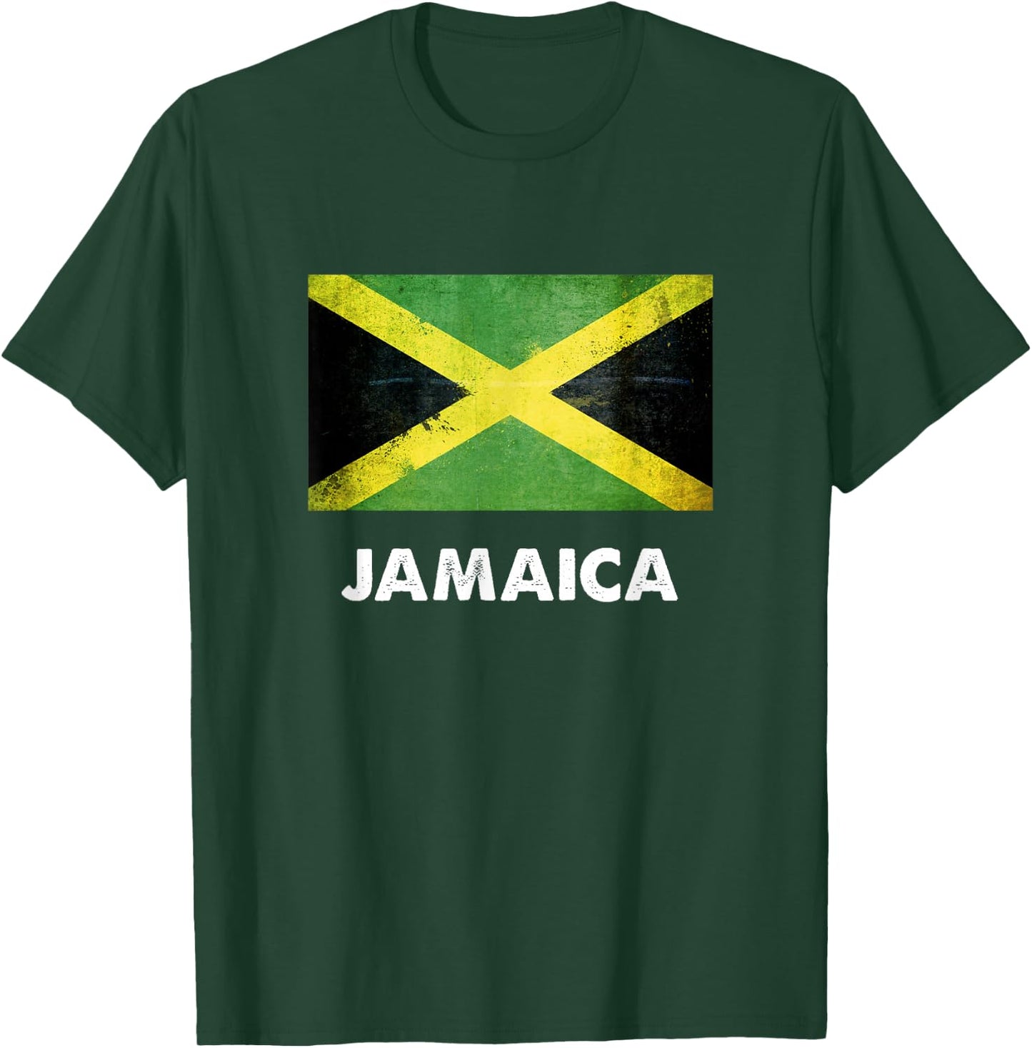 Jamaica Flag Shirt | Jamaican T-Shirt - T-Shirt | Forest