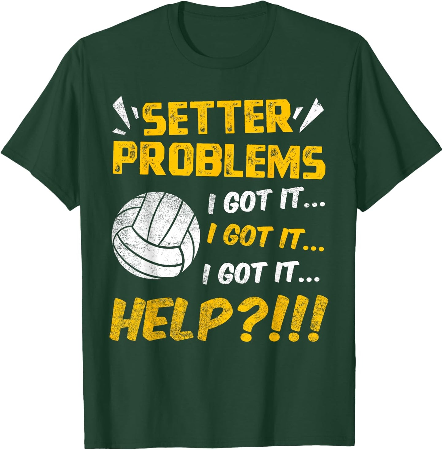 Volleyball Setter Team Sport Lover Player Quarterback Fan T-Shirt - T-Shirt | Forest