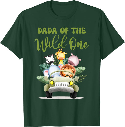 Dada Of The Wild One 1st Birthday Safari Family Matching T-Shirt - T-Shirt | Forest