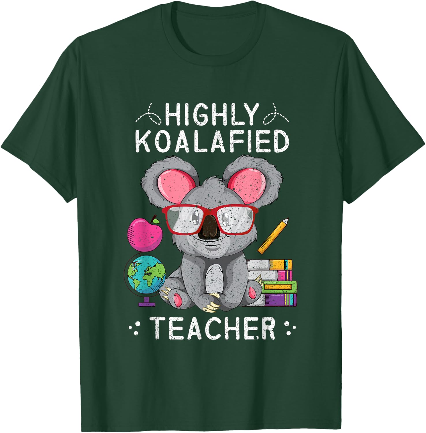 Funny Highly Koalafied Teacher Animal Lover Gift Koala Women Kids T-Shirt - T-Shirt | Forest